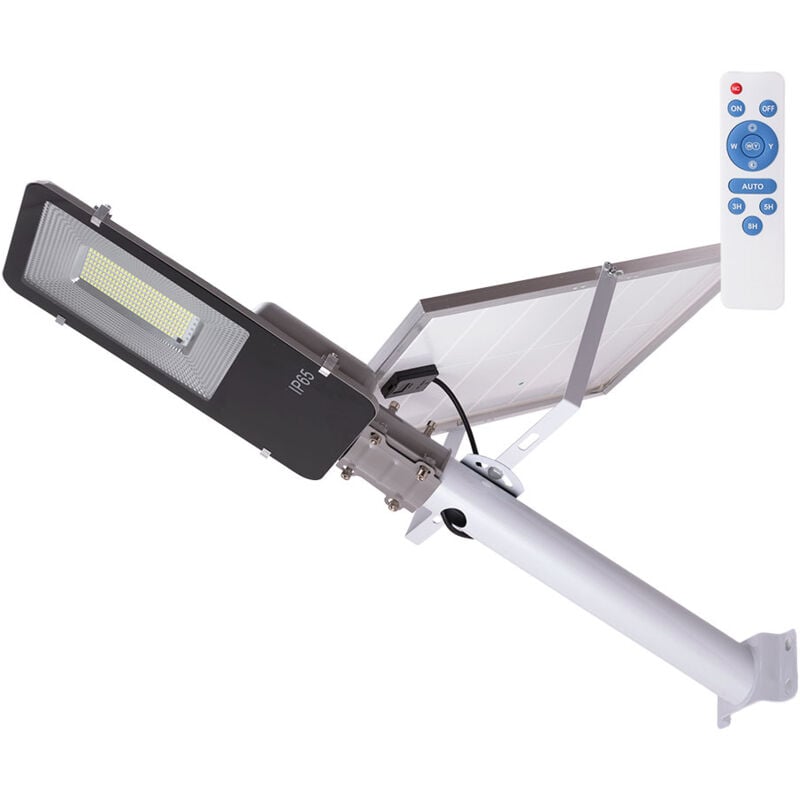 Lampadaire led Solaire-Télécommande- Dimmable- Panneau: 6V 100W Batterie: 3,2V 15000MaH [HO-FAR-SOL-100W-CW]