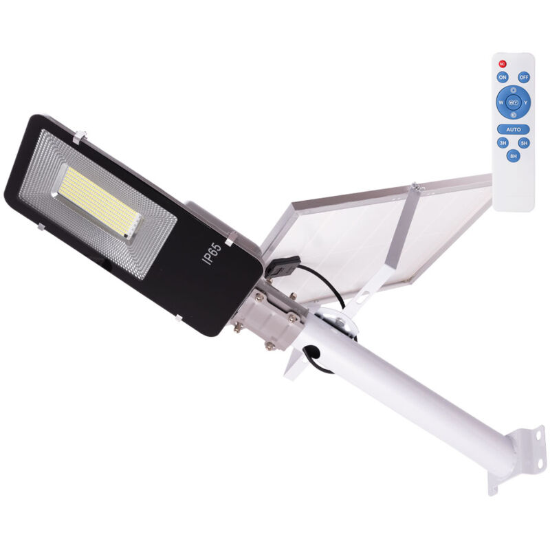 Lampadaire led Solaire-Télécommande- Dimmable- Panneau: 6V 200W Batterie: 3,2V 20000MaH [HO-FAR-SOL-200W-CW]