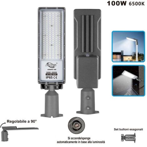 LAMPADAIRE LED SPOT 6500K LUMIÈRE FROIDE EXTÉRIEUR ORIENTABLE 90° LD-FX 100W