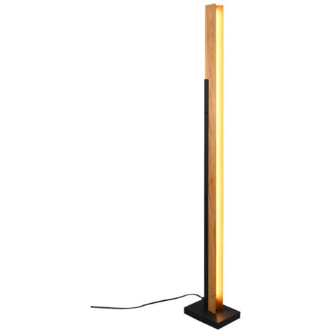 Lampadaire led tactile dimmable bois naturelnoir mat 16w 3000k 1950lm - trio - kerala 68599660 68599660 68599660 68599660 68599660 68599660 68599660 68599660 68599660 68599660