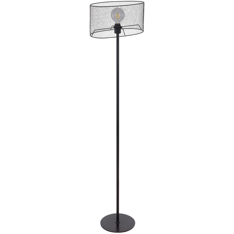 Lampadaire rétro filament en osier design salon plafonnier lampadaire noir dans un ensemble comprenant des ampoules LED