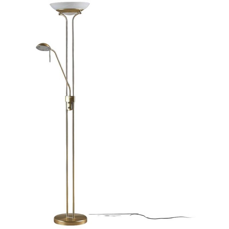 Led Lampadaire à intensité variable 'Yveta' en métal pour salon & salle à manger