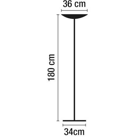 Lampadaire Led Variaglass gris métal
