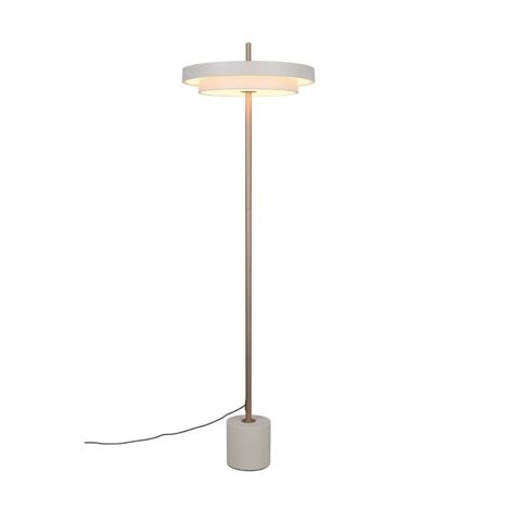 Lampadaire liseuse gris chaud variateur tactile LED H 138 cm
