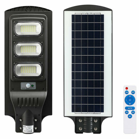 Lampadaire Lumineux Led 90w Solaire Lumière Extérieure Capteur De Mouvement Télécommande