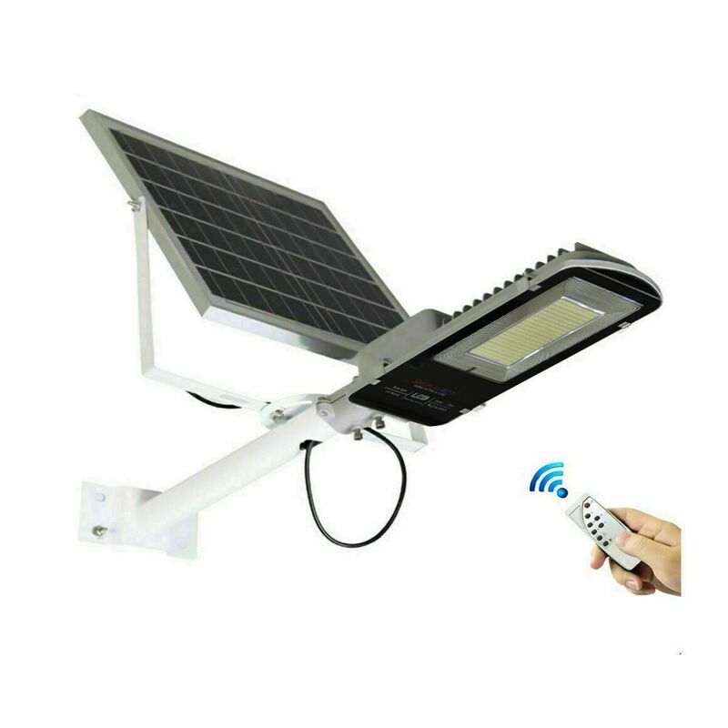 Lampadaire lumineux led route 100W support 061007 panneau solaire crépusculaire