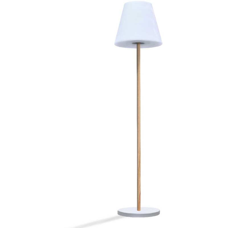 Lumisky - Lampadaire solaire standy wood solar Bois clair Métal H150cm