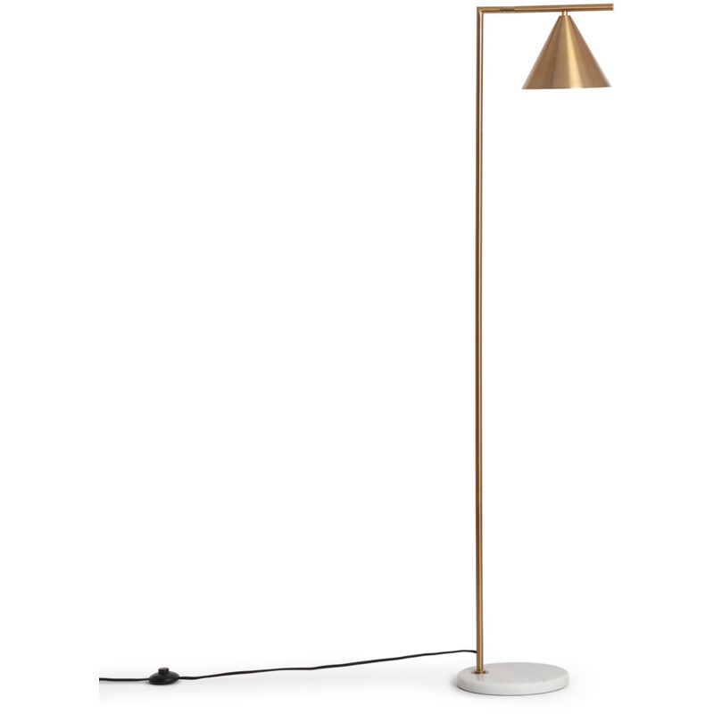 Lampadaire Marbre et Métal Tinos Doré