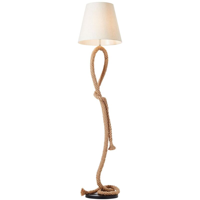 Brilliant - lampadaire Sailor, éclairage intérieur naturel / blanc 1 flamme, lampeadaires, décoratif 1x A60, E27, 40W, convient aux lampes normales