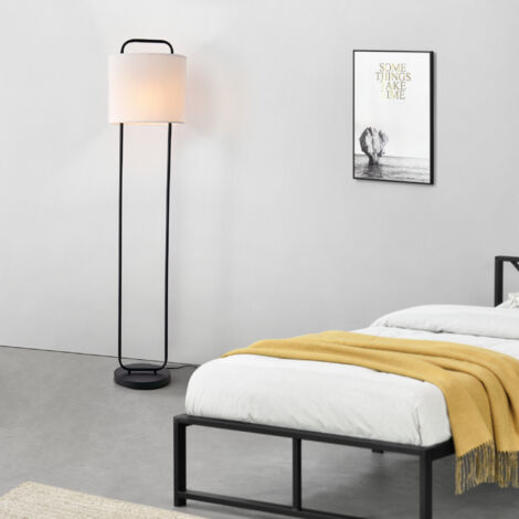 Lampadaire Meløy E27 hauteur 162 cm noir blanc lux.pro