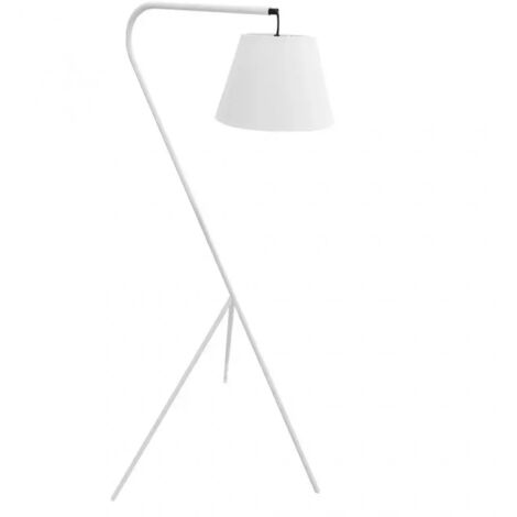 Lampadaire métal avec abat-jour blanc et trépied sur 3 pieds - SHINE M