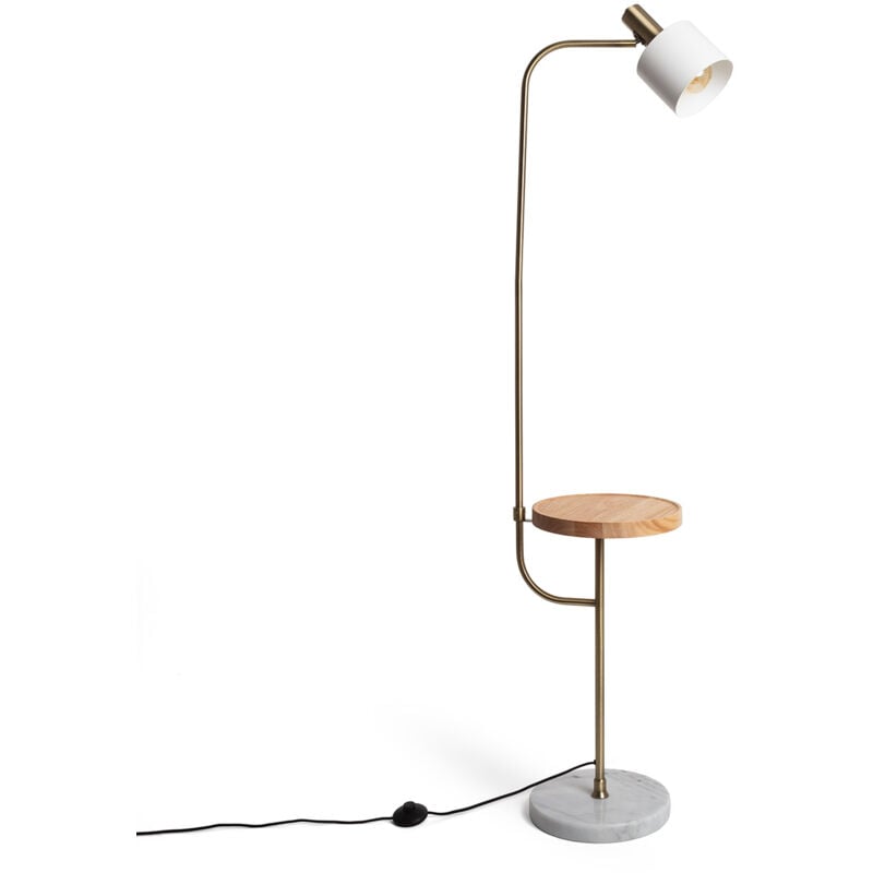 Lampadaire Métal et Marbre Dafne Blanc