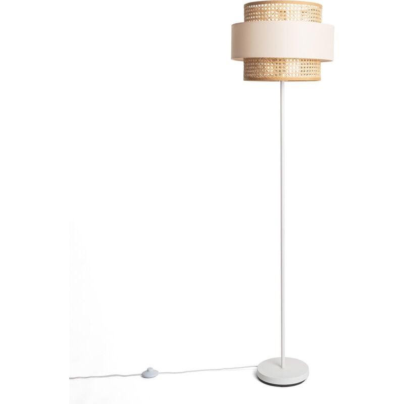 Lampadaire Métal et Tissu Amaia Beige