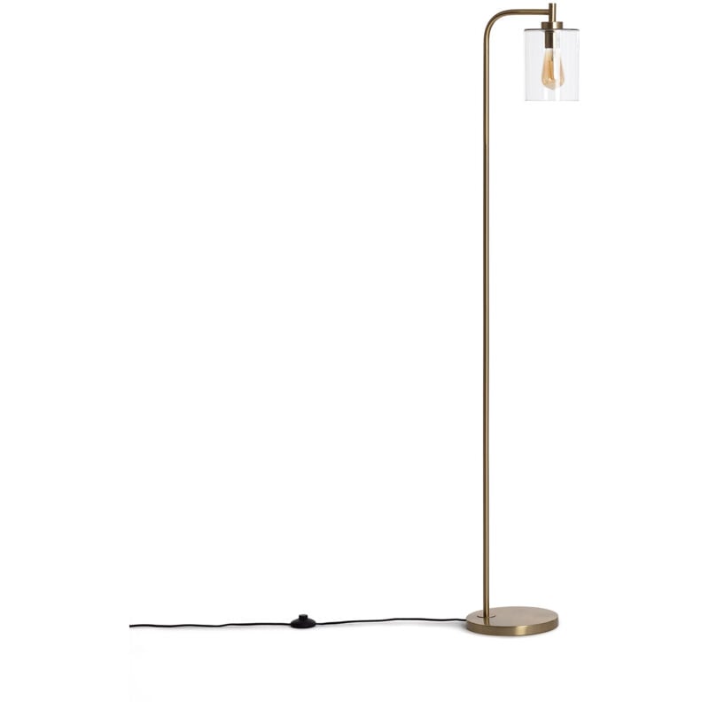 Lampadaire Métal et Verre Joile Doré