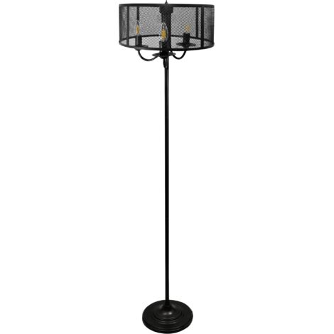 Lampadaire métal noir design 3xE14 SOHO 160 cm Polux