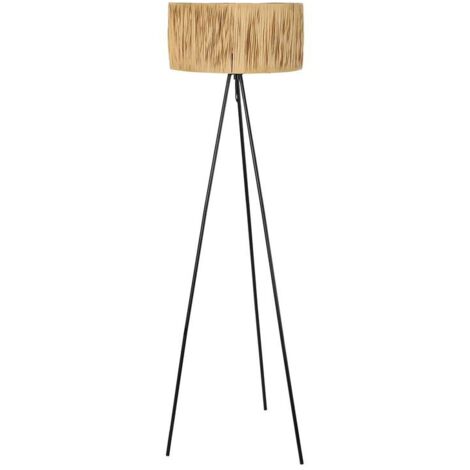Lampadaire Métal Rafia 56X46X140 Marron