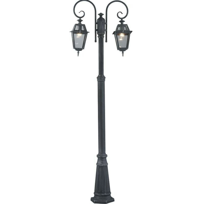 Lampadaire série Milano cm.220 en aluminium moulé sous pression peint en fonte grise 60w - Salon