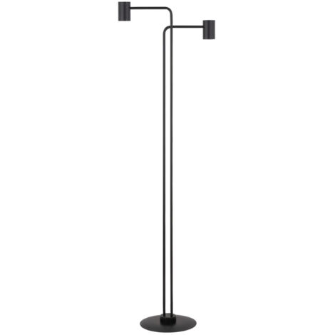 Lampadaire minimaliste noir 2 spots GU10 Luis Sigma