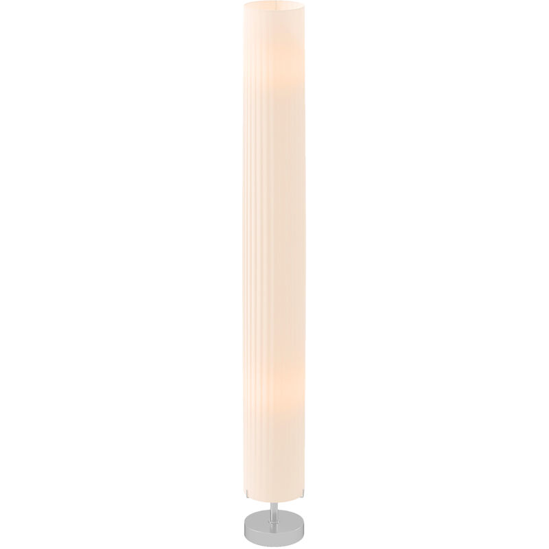Lampadaire moderne, 40W, 14L x 14L x 120H cm, acier inoxydable, blanc