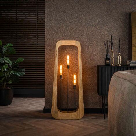 Lampadaire moderne en bois naturel ARY.