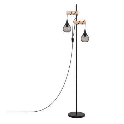 LEDKIA Lampadaire Monah Noir