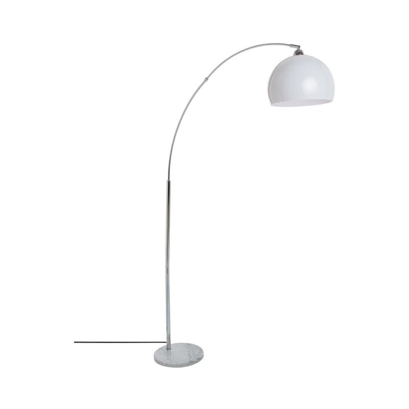Lampadaire Métal Design 'Boule' 185cm Blanc