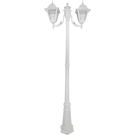 TUTTACASA Lampadaire new york blanc cm.200 aluminium 2 bras 60w - I Giardini Del Re