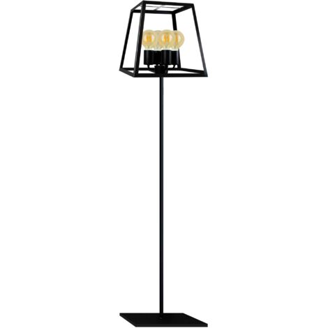 Lampadaire noir 4xE27 Finland Polux alu moderne 160 cm