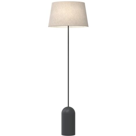 Lampadaire noir/beige abat-jour E27 15W Pearl Emibig