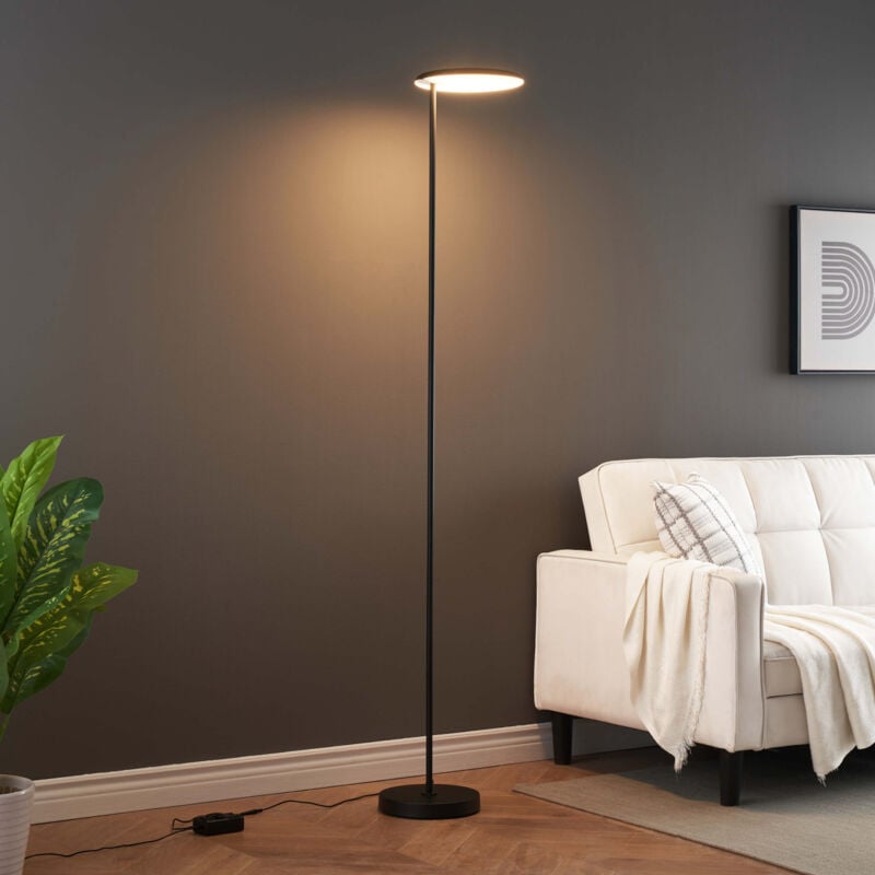 Lampadaire noir design épuré tête orientable dimmable - Kalena