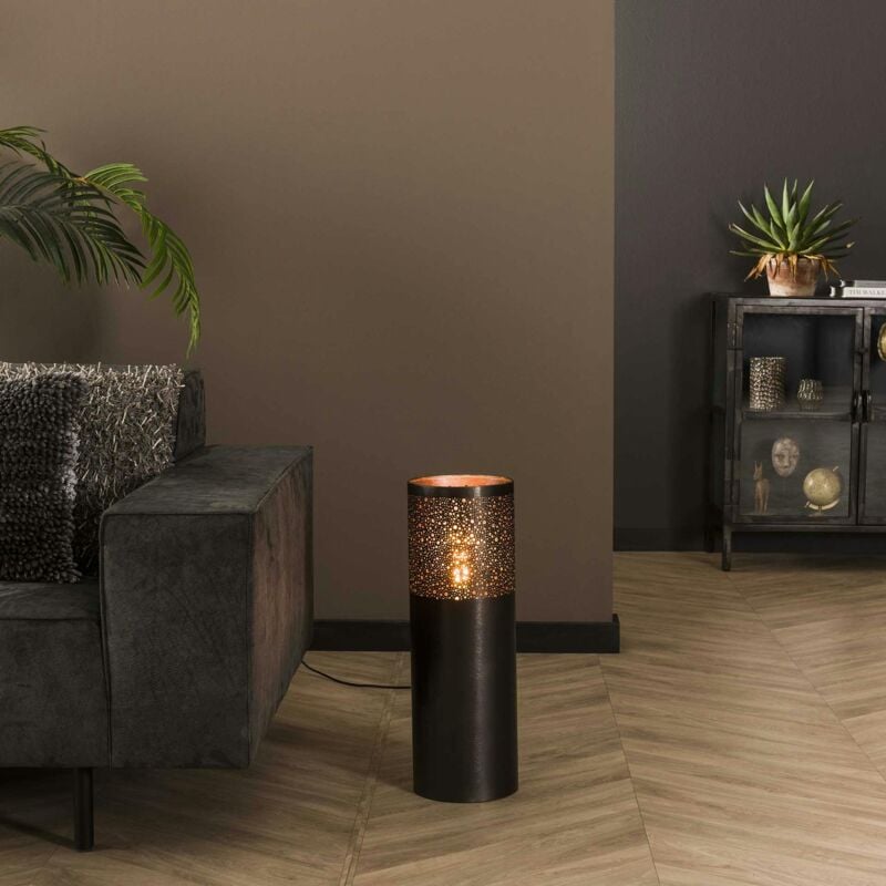 Lampadaire noir effet étoilé 60 cm ralf