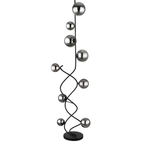 Lampadaire noir Riha 9-Lumière - 56133-9S