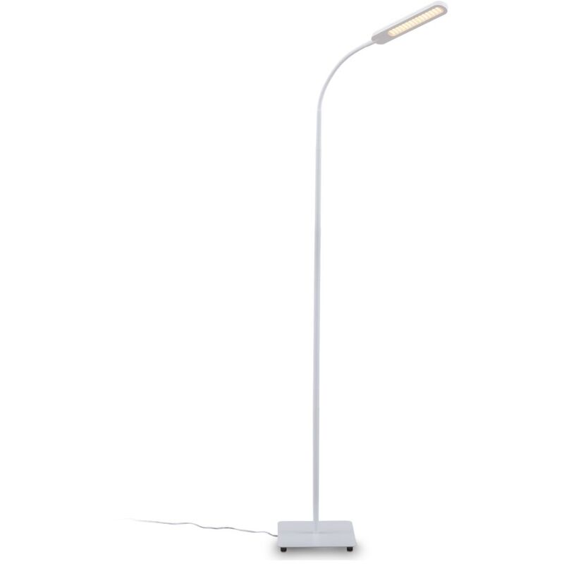Lampadaire salon blanc led 6,5W luminosité réglable flexible fonction touch, lampadaire moderne chambre bureau salle à manger