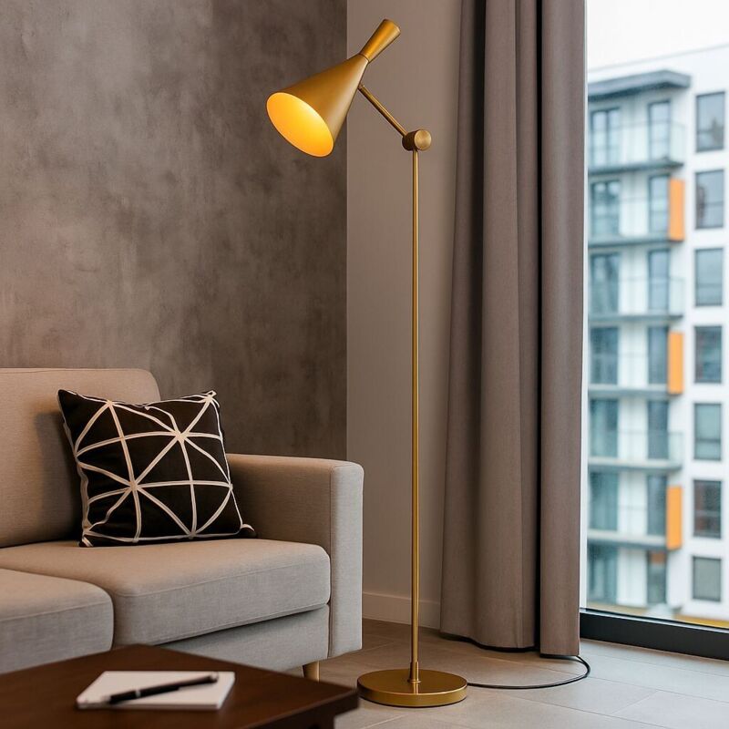 Lampadaire design "Olivia" - Doré Lampadaire design "Olivia" - Doré