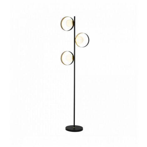 Lampadaire variateur d'intensité noir H220cm TINA