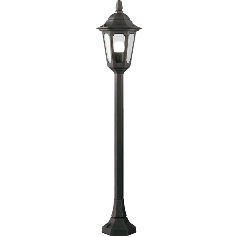 Parish - Lampadaire extérieur à 1 lumière noir IP44, E27 - Elstead