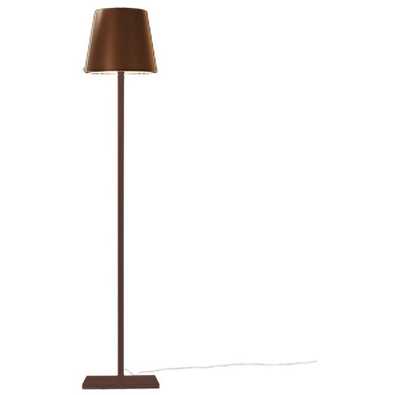 Lampadaire Poldina Corten 230V avec prise Lampadaire 28x150cm Design Moderne en Aluminium