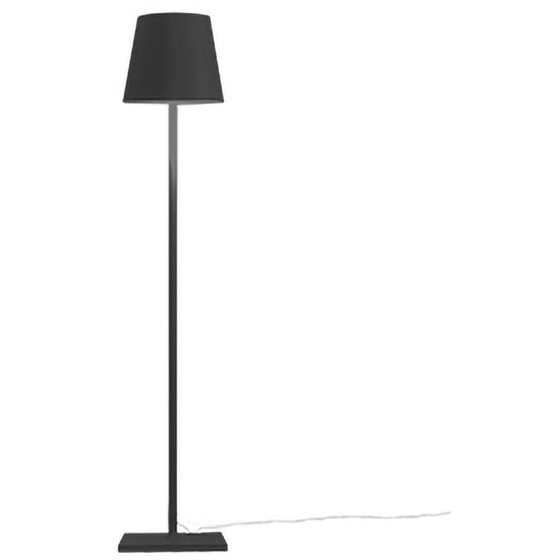 Lampadaire Poldina Gris Foncé 230V avec prise Lampadaire 28x150cm Design Moderne en Aluminium