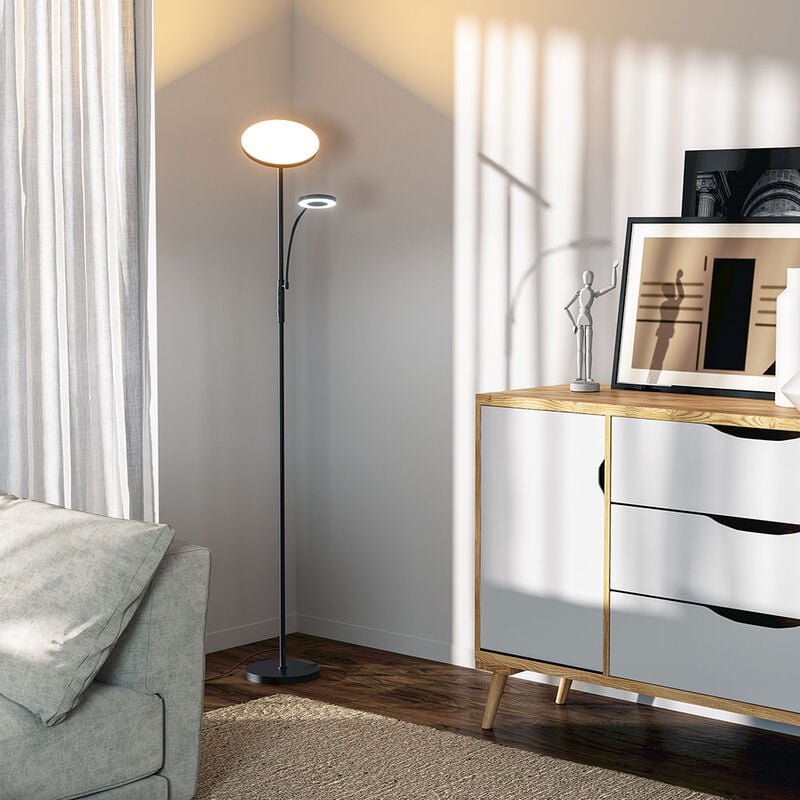 Lampadaire à poser L.175cm 36W 2000LM 2700-6500K+RGB Dimmable app Controle BlitzWill Lampes design Smart led rvb Lumière pour chevet veilleuse maison