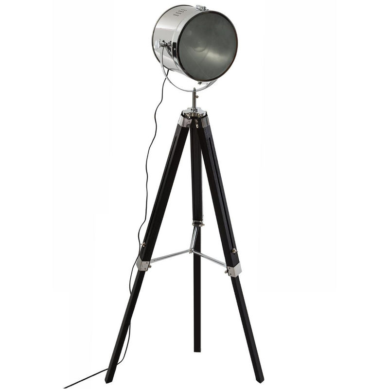 Lampadaire style projecteur - D 68,5 x H 152 cm - Noir - Livraison gratuite - Noir