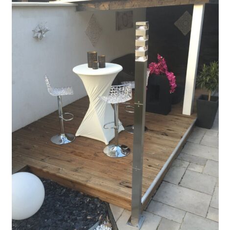 Lampadaire Pyramide Inox 200 cm 64 LED SMD 2835 21W