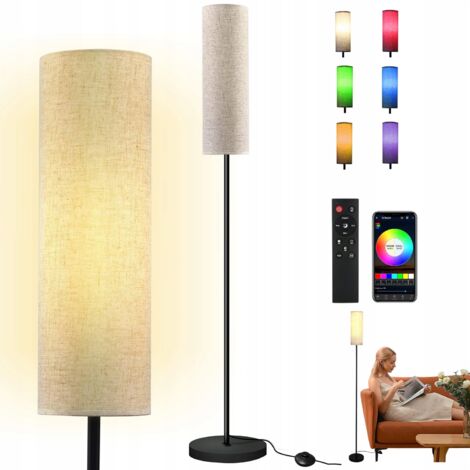 Lampadaire RGB avec réglage de la couleur et de la luminosité pour salon et chambre