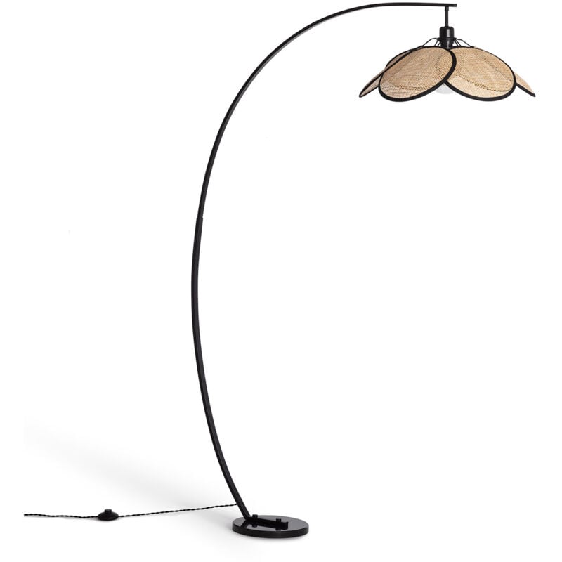 Lampadaire Rotin Arc Nirvana Naturel