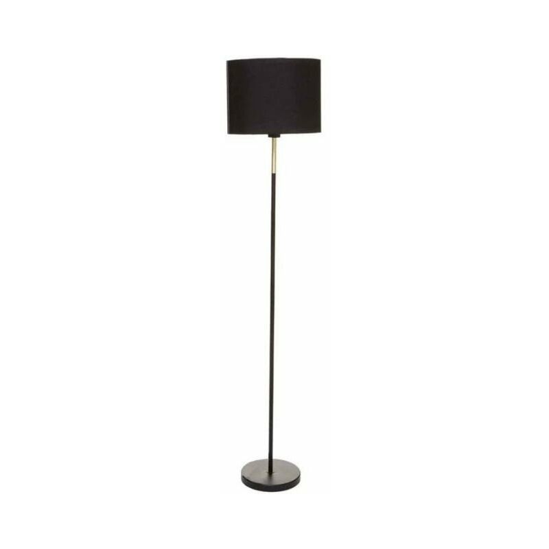 Lampadaire Salon sur Pied Métal Noir Doré H150cm Silumen