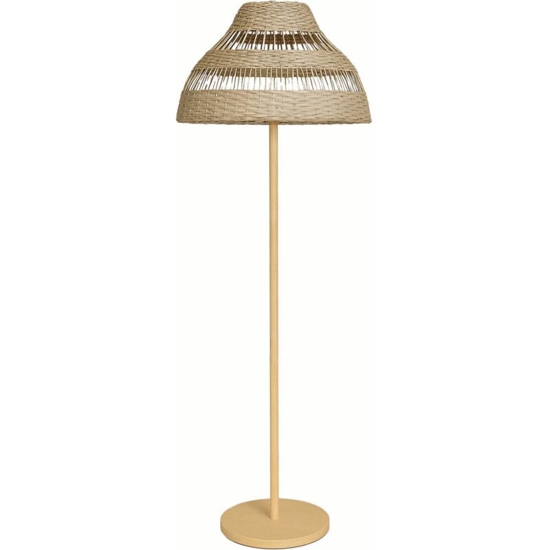 Lampadaire sans fil elion Beige Rotin H168cm