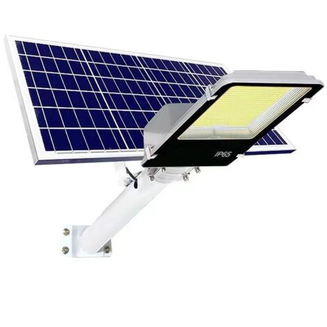 Lampadaire solaire 3000 lumens 300W 6000K – Panneau solaire 40W orientable – 1795 LED SMD2835 – Protection IP65 pour extérieur – Jandei