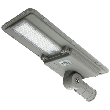 Lampadaire Solaire de LED pour L'éclairage Public 200W IP65 Chip Sanan avec Capteur et Télécommande Blanc Froid 6000K | IluminaShop