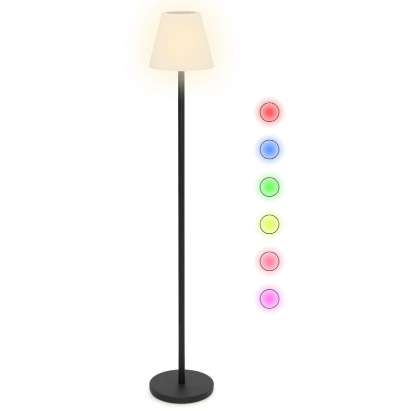 Lampadaire solaire extérieur avec led multicolore