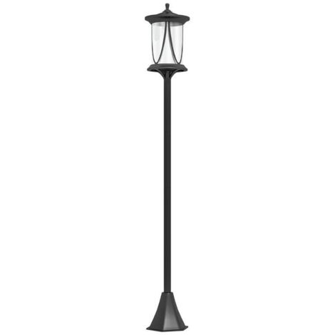 Lampadaire solaire extérieur lampadaire de jardin LED avec interrupteur marche/arrêt 17 x 17 x 127 cm noir