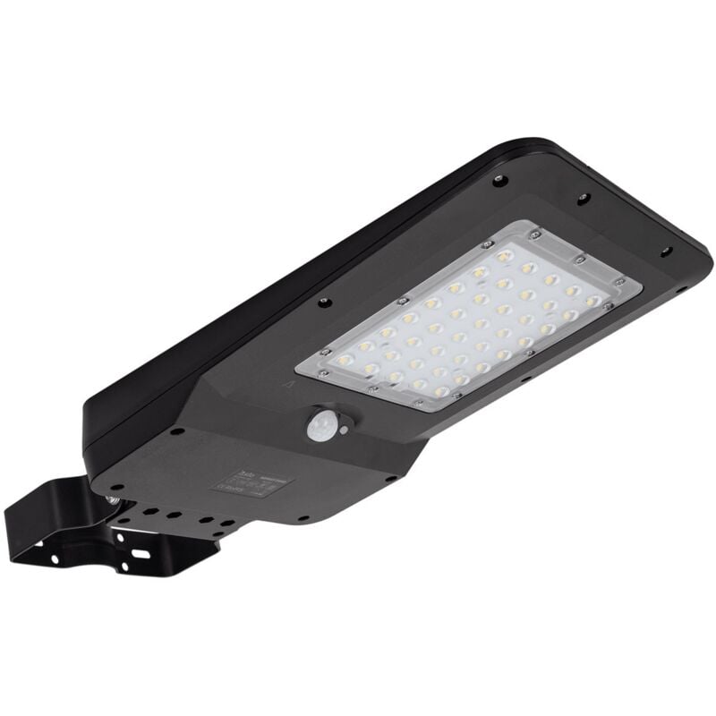 Lampadaire solaire extérieur led 6000K Noir Projecteur led Eclairage 25W 3000 Lumens Surface éclairée 180m² Aslo